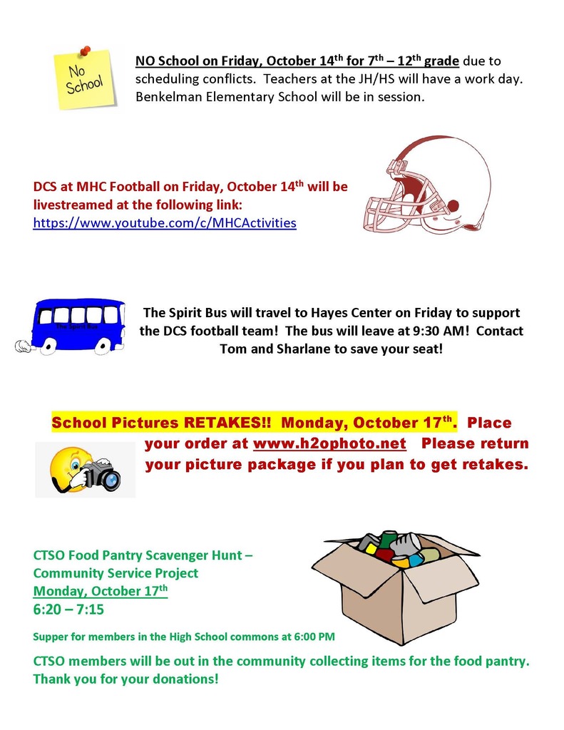 October 13 Daily Announcements Page 2