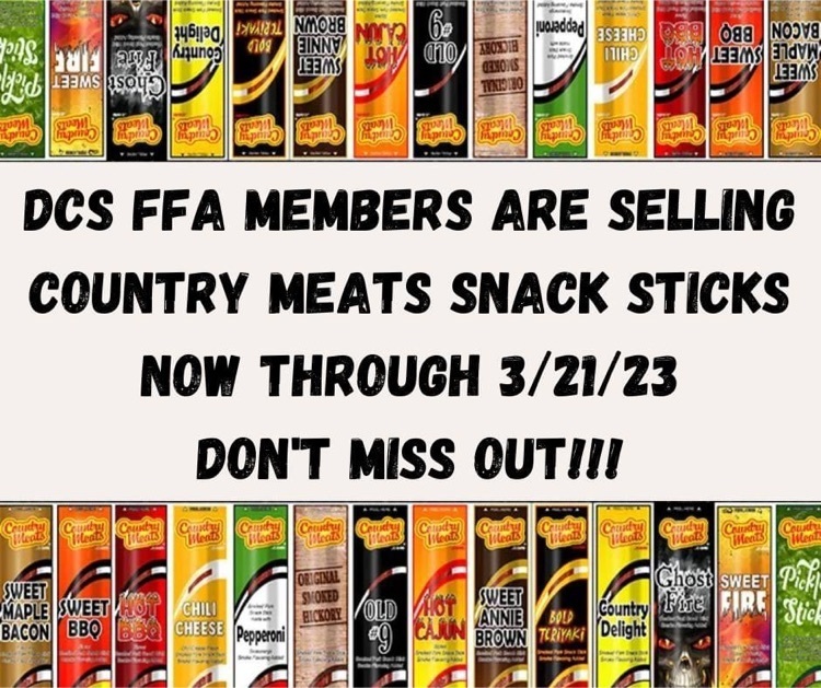 FFA members are now selling Country Meat Sticks!