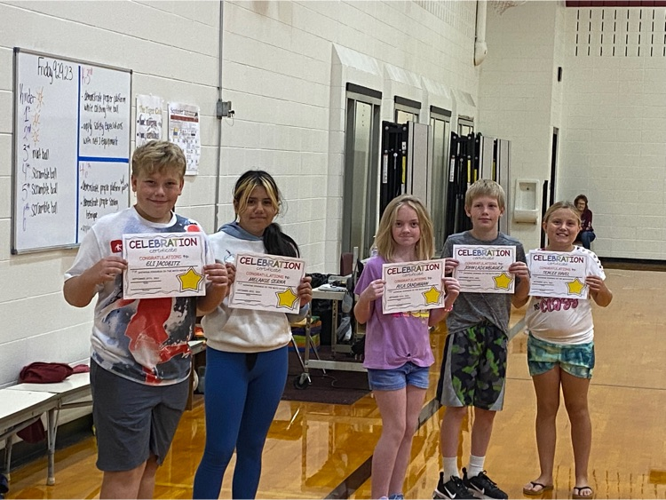 Elementary awards for September! Great job Students 👍